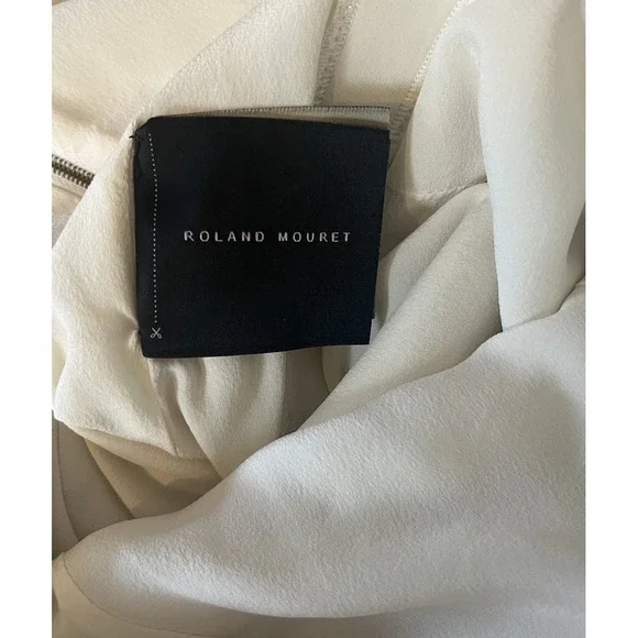 Roland Mouret Ramsey jumpsuit Size 6 Ivory Butterly Print Wide Leg Sleeveless - Picture 7 of 8